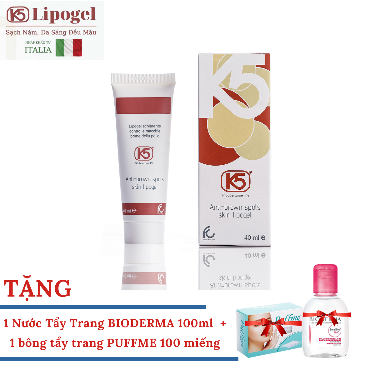 Kem Trị Nám Tàn Nhang Chính Hãng Italia Tốt Nhất K5 Lipogel Hiệu Quả Cao Với Nám Mảng Nám Chân Sâu Nám Sau Sinh