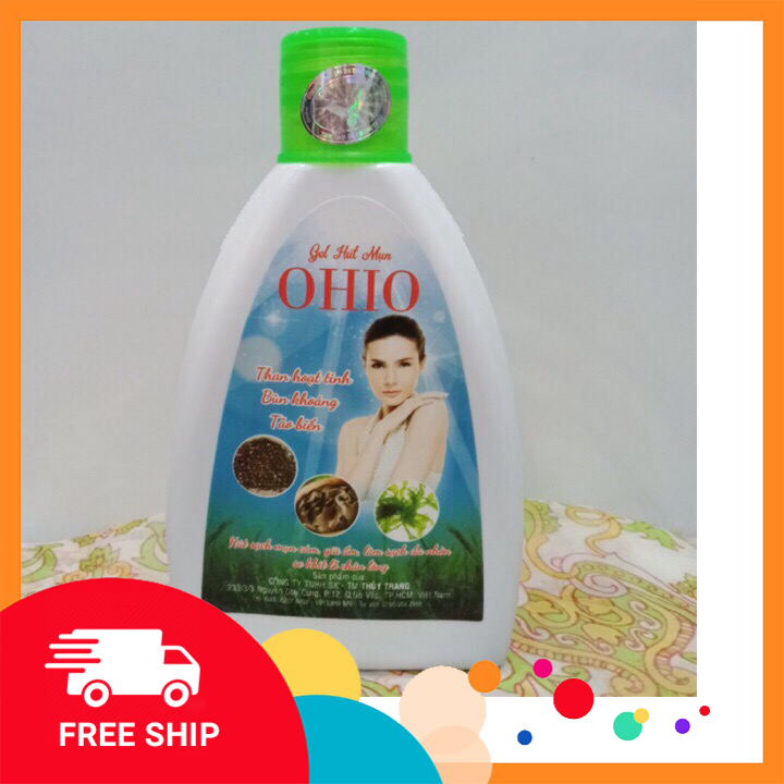 [HCM]Gel lột mụn than tre ohio chai lớn 200ml