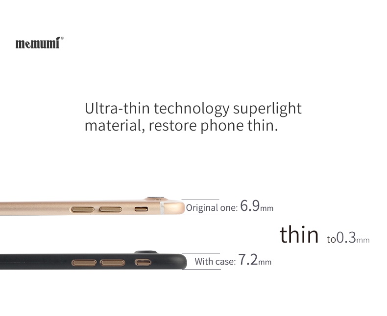 Ốp lưng nhám siêu mỏng 0.3mm cho iPhone 7 Plus chính hãng Memumi