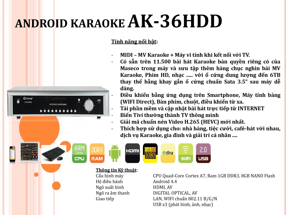 Android Karaoke AK-36HDD