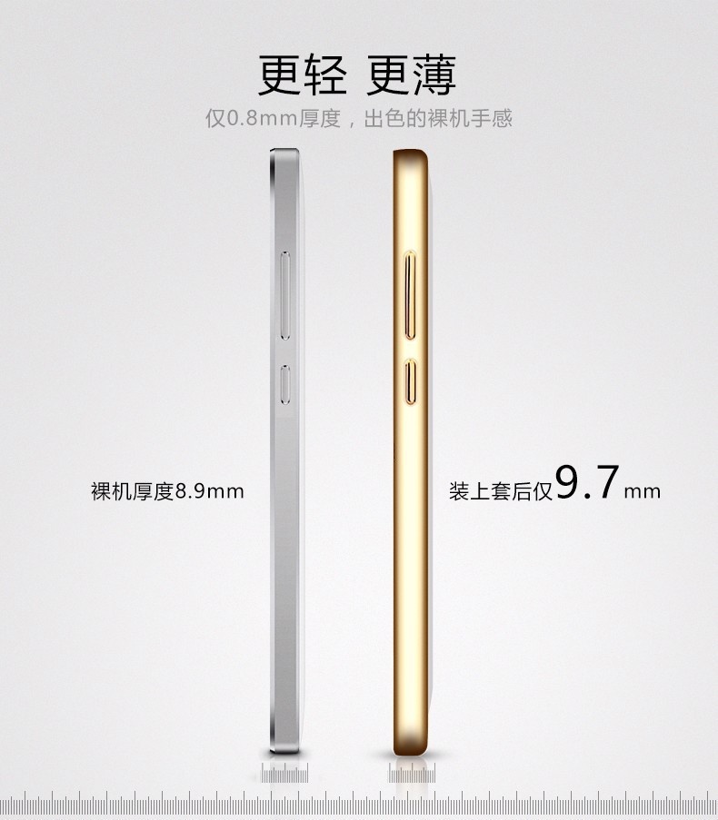Xiaomi Mi4 - Ốp Silicon Viền Gold 5