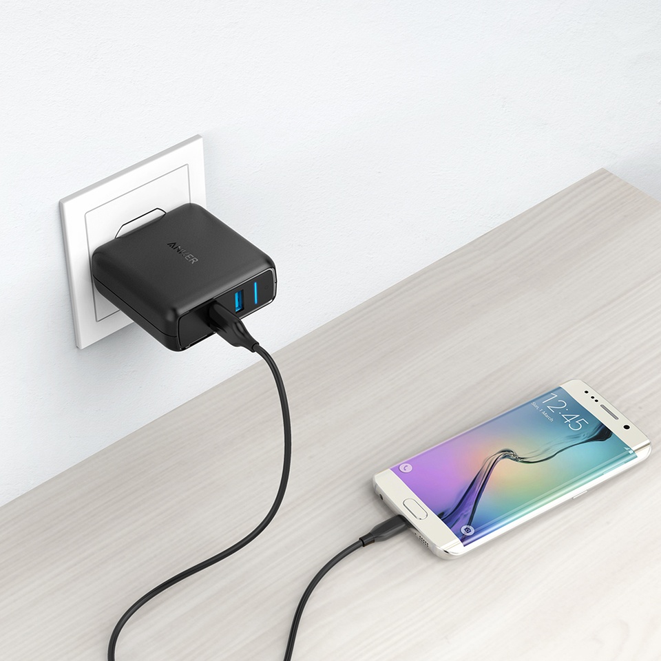 Sạc Anker PowerPort Speed 2 with Quick Charge 3.0 Black (Màu đen)