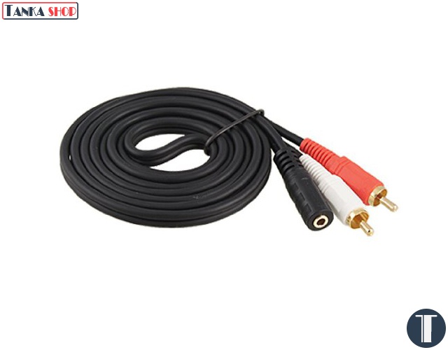 Cáp audio jack 3.5mm (female) to 2 RCA AV