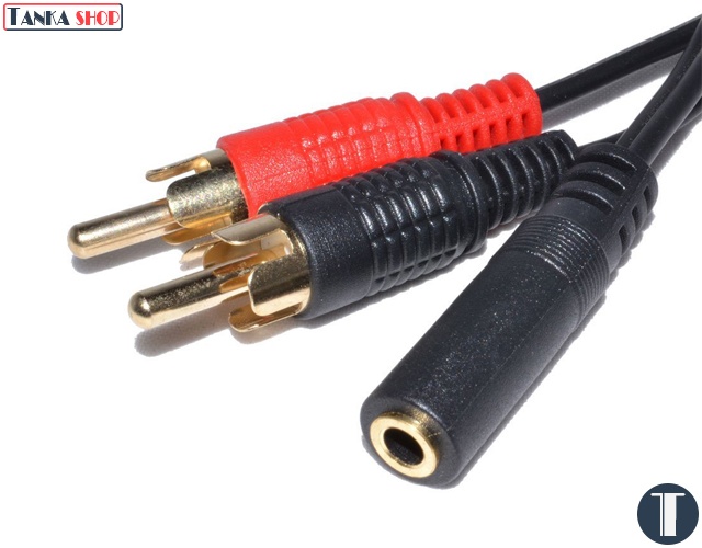 Cáp audio jack 3.5mm (female) to 2 RCA AV