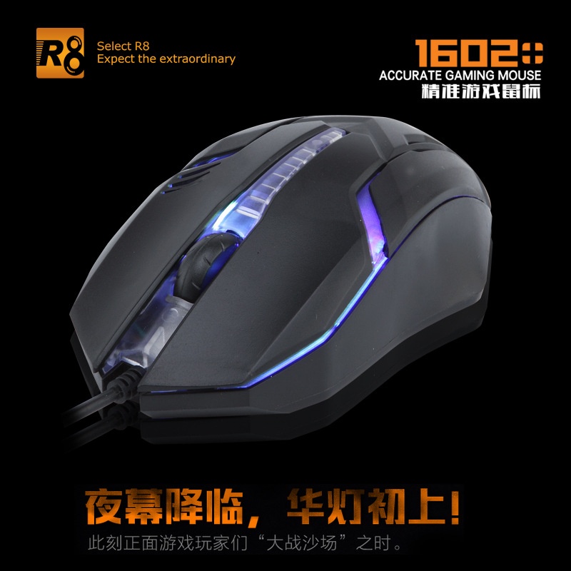 Chuột Chuyên Game R8 1602 Đèn Led Đa Màu