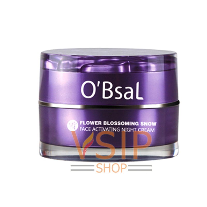 O'BSAL FLOWER BLOSSOMING SNOW FACE ACTIVATING NIGHT CREAM