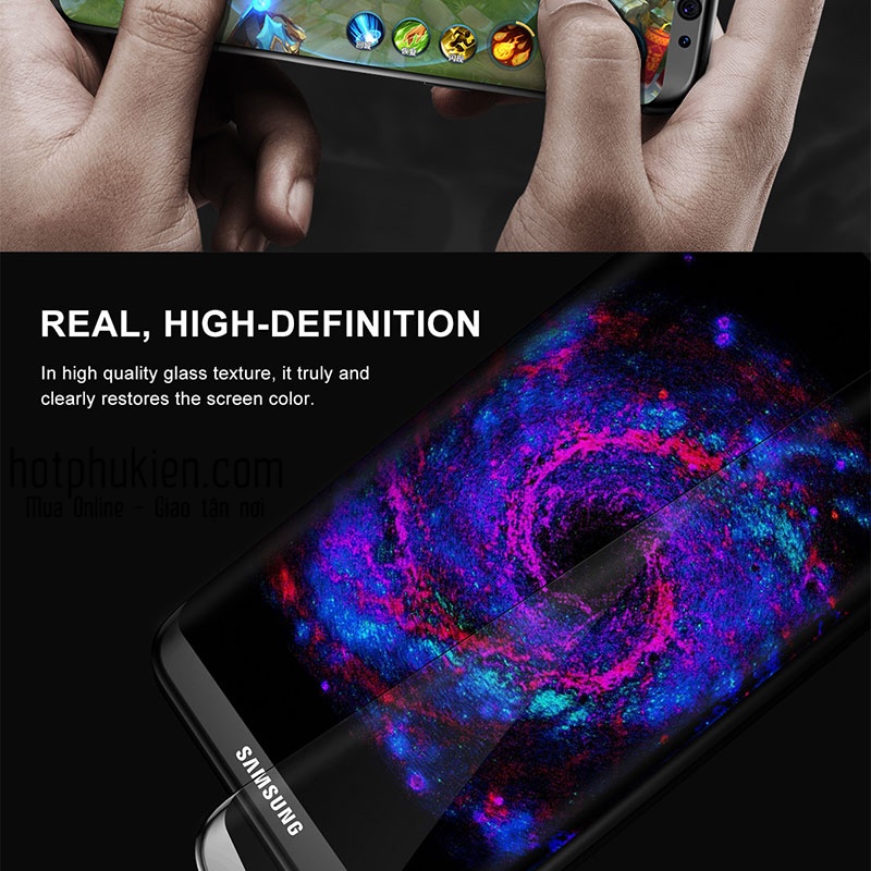 CÆ°á»ng lá»±c Samsung Galaxy S8 / S8 Plus  Baseus 3D Arc cao cÃ¢Ìp full mÃ n hÃ¬nh