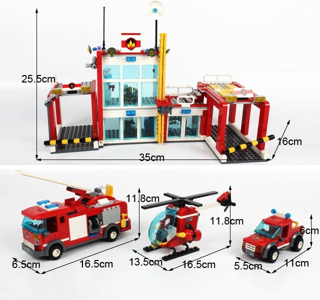 Đồ Chơi Lego Trạm Cứu Hỏa Gudi 9217