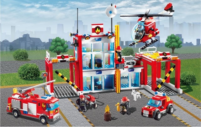 Đồ Chơi Lego Trạm Cứu Hỏa Gudi 9217