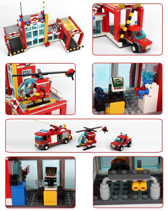 Đồ Chơi Lego Trạm Cứu Hỏa Gudi 9217