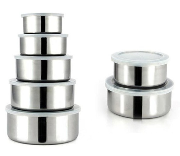 Bộ 5 hộp đựng thực phẩm bằng inox 4