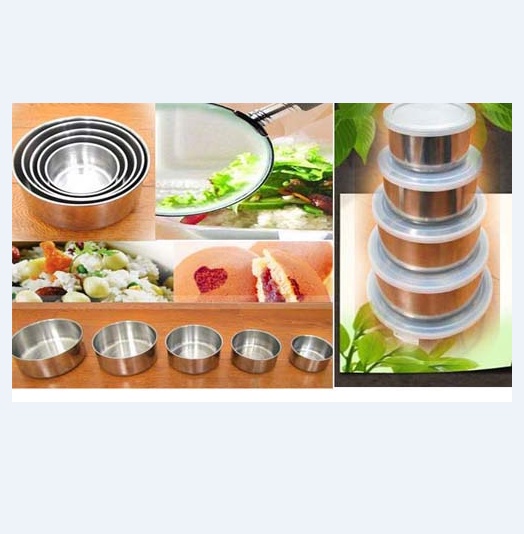 Bộ 5 hộp đựng thực phẩm bằng inox 5