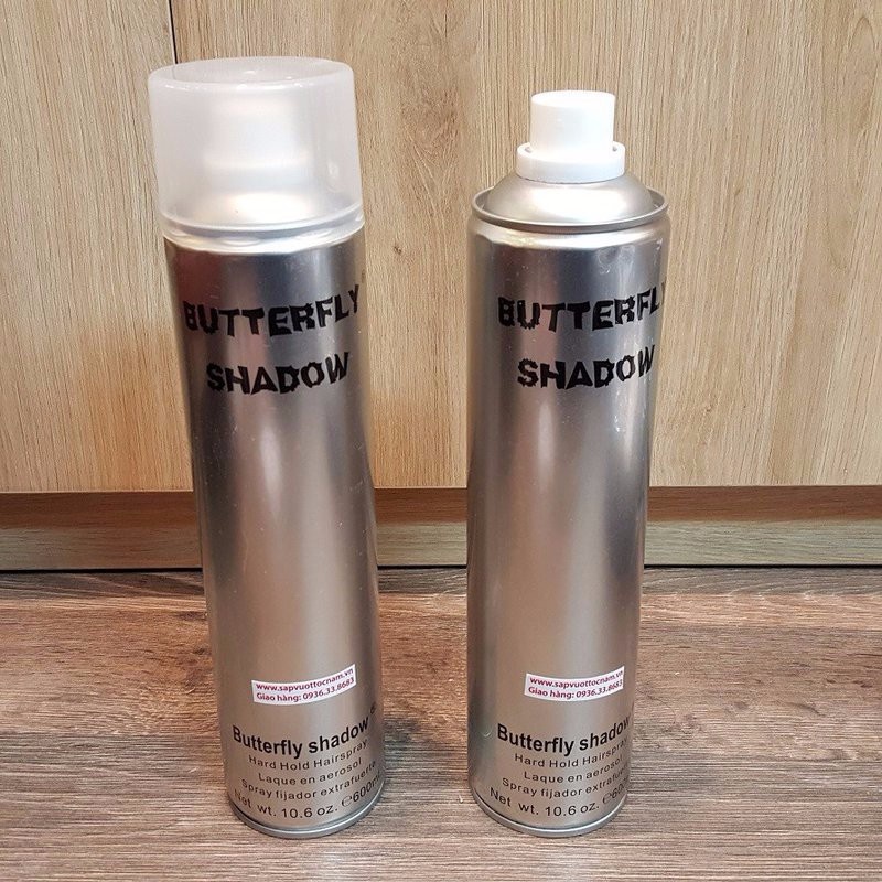 Gôm xịt tóc tạo kiểu tóc Butterfly Shadow 600ml 6