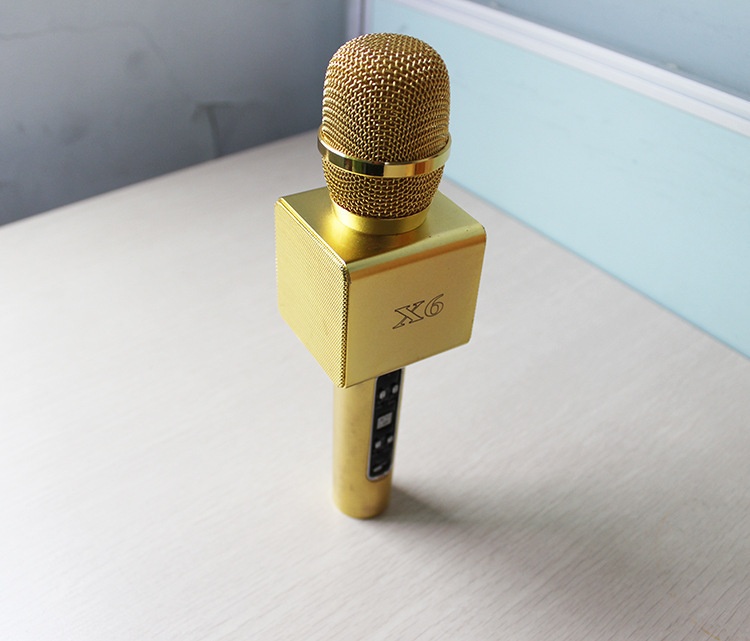 mic kem loa x6 chinh hang, micro hat karaoke bluetooth cuc hay 10