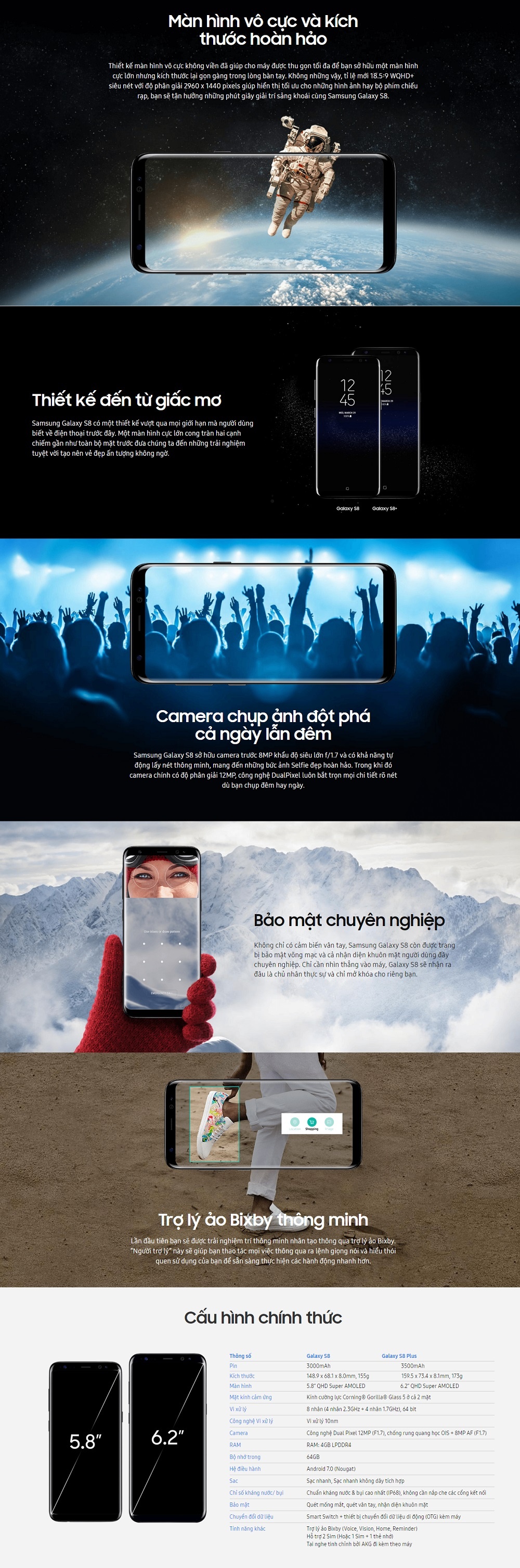 Samsung Galaxy S8 landingpage