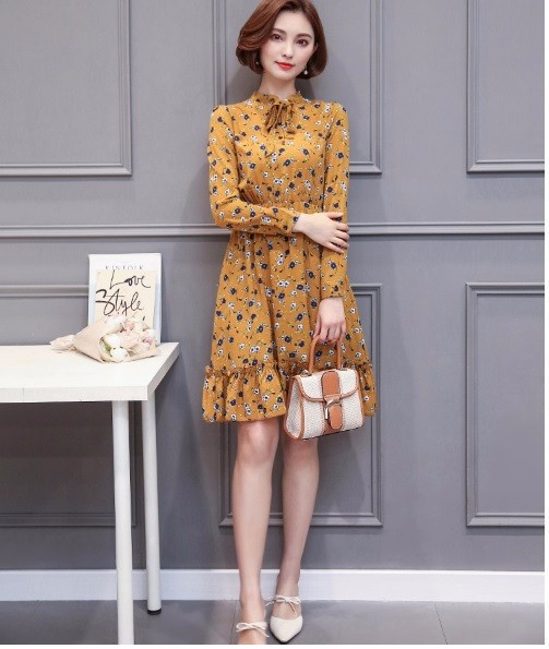 HÀNG NHẬP ĐỦ SIZE -ĐẦM XÒE CAO CẤP HỌA TIẾT BY8071 5