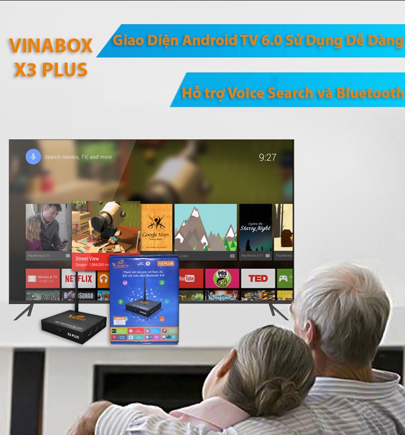 VINABOX X3 plus- ram 2g- android 6.0- bluetooth4.0 giá 1490k - 183719