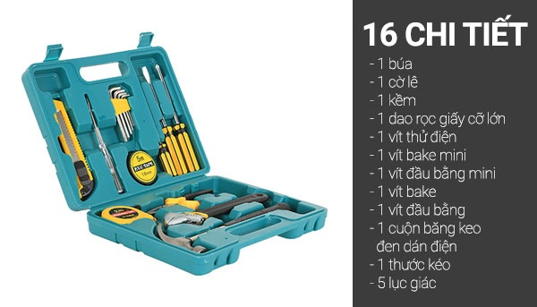 Bán sỉbộ dụng cụ sửa chữa đa năng 16 món