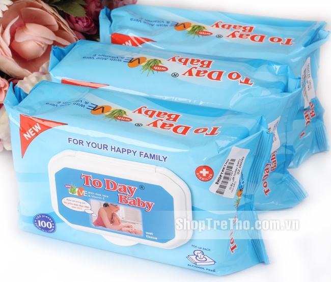 Giấy ướt Today Baby 100 tờ (không mùi)