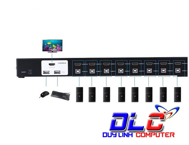 HDMI KVM switch 8 cổng MT ViKI MT-2108HL cao cấp