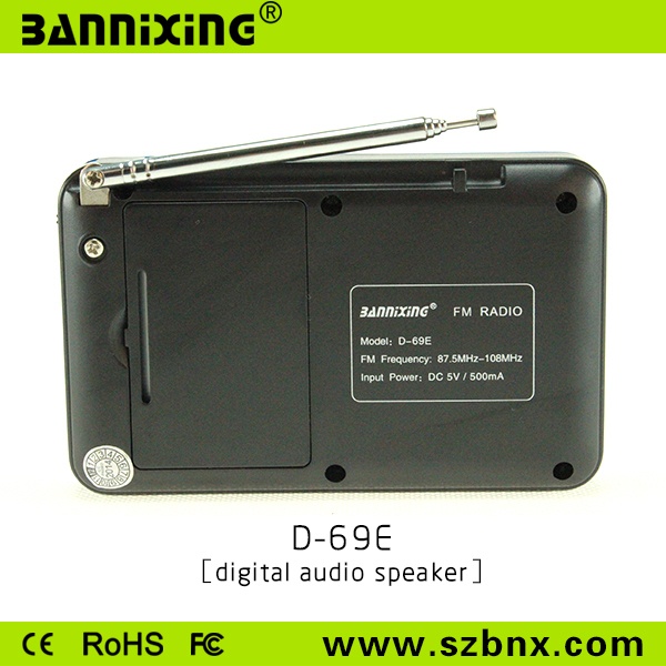 Hot New product 2015 D-69E mini FM radio speaker
