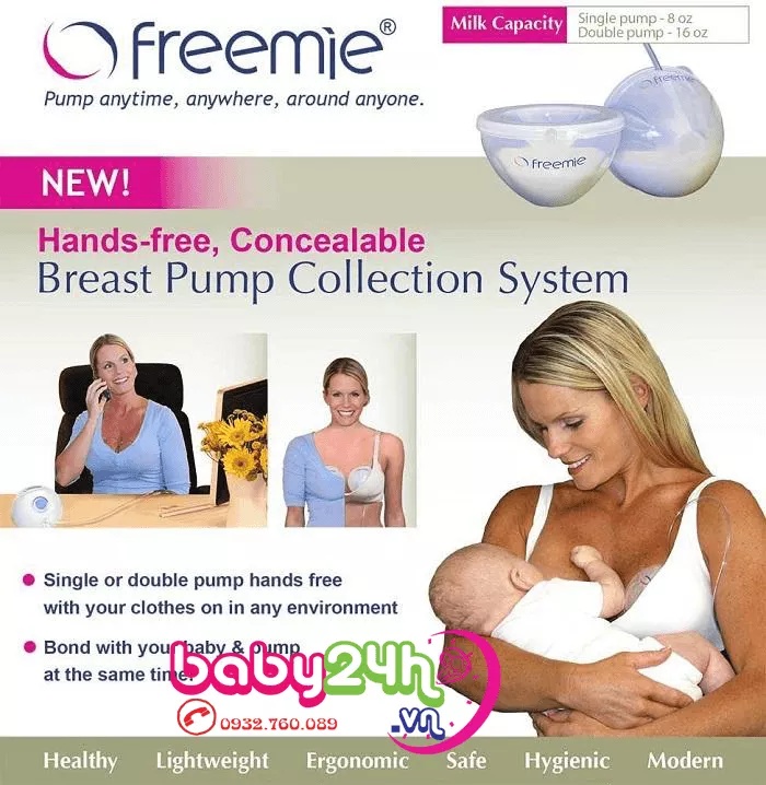 Bộ Cups hút sữa rảnh tay Freemie