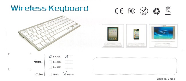 KHUYEN MAI BAN PHIM BLUETOOTH MINI BK3001BA GIA RE