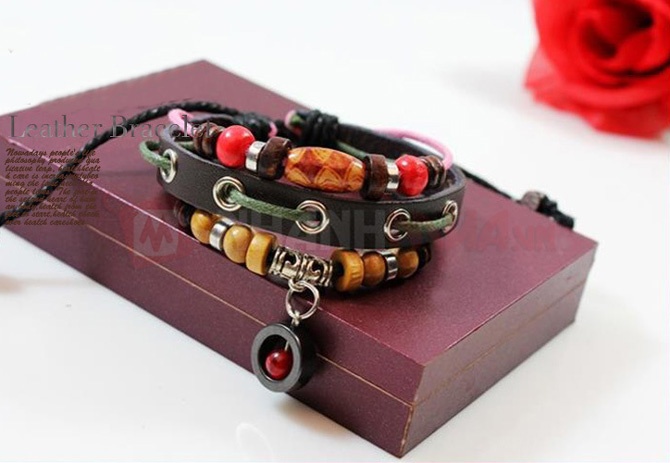 Vòng tay gỗ Handmade Unisex cá tính