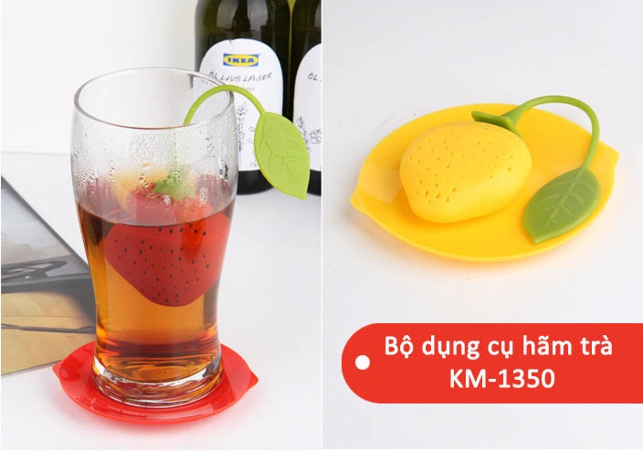 Bộ dụng cụ hãm trà Silicon KM-1350 hàng Nhật