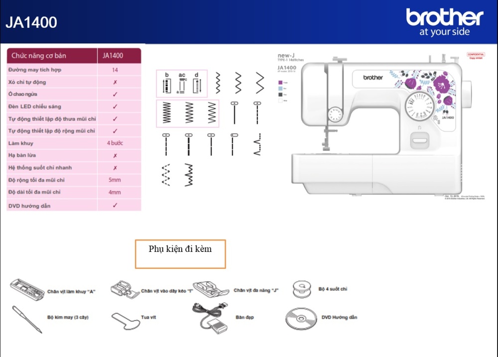 Máy May Brother JA1400