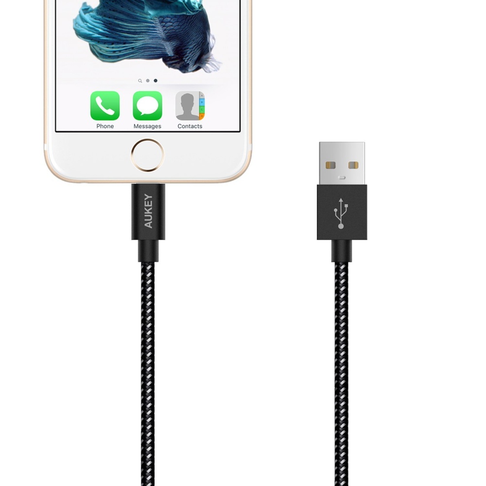 Cáp Aukey CB-D16 Lightning MFI Certificate 1M