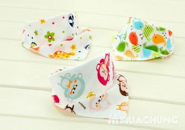 5 khăn yếm tam giác 2 lớp chất cotton mềm mịn- 8