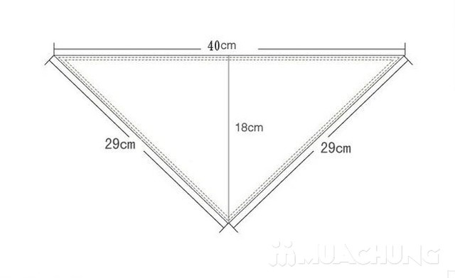 5 khăn yếm tam giác 2 lớp chất cotton mềm mịn- 10