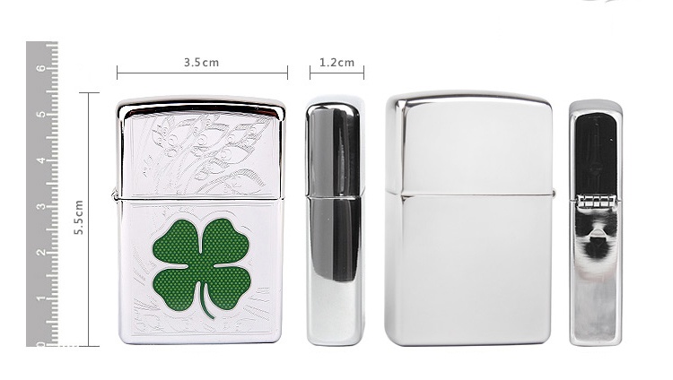 Zippo 4 Leaf Clover Luck