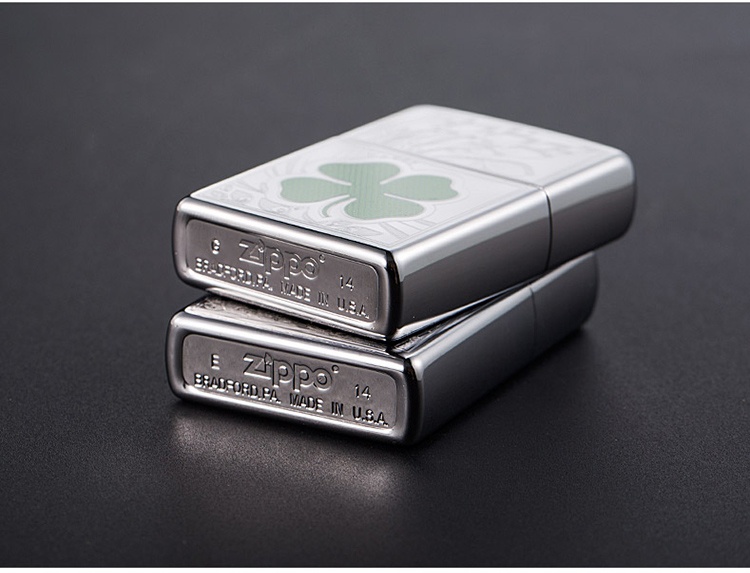 Zippo 4 Leaf Clover Luck