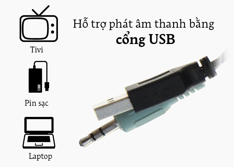 Loa vi tính SoundMax A-130-2.0 - Dễ dàng trong việc kết nối loa với thiết bị