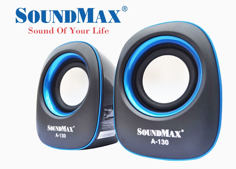 Loa vi tính SoundMax A-130-2.0 - Thiết kế nhỏ gọn, đẹp mắt