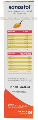 Vitamin Sanostol 3 chai 460ml mẫu mới giá tốt