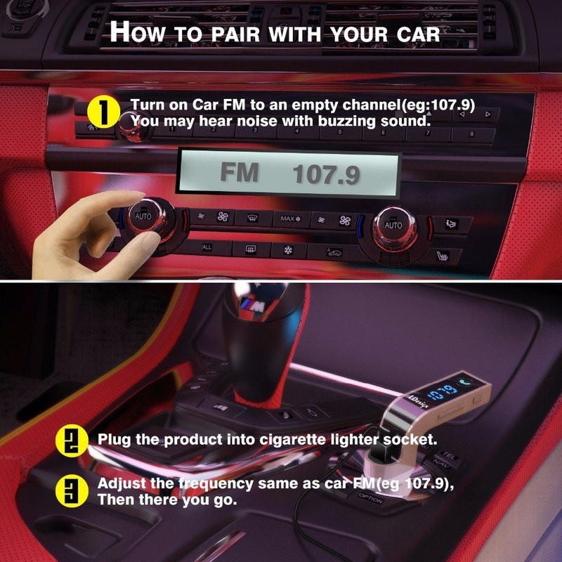 Sạc CAR G7 CAO CẤP , KẾT NỐI BLUETOOTH, NGHE NHẠC MP3 TỪ USB, THẺ NHỚ 10