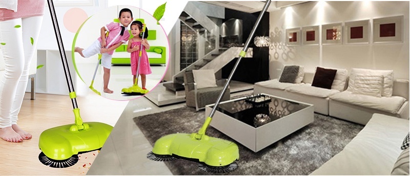 Chổi quét nhà, hút bụi thông minh xoay 360 độ tự động