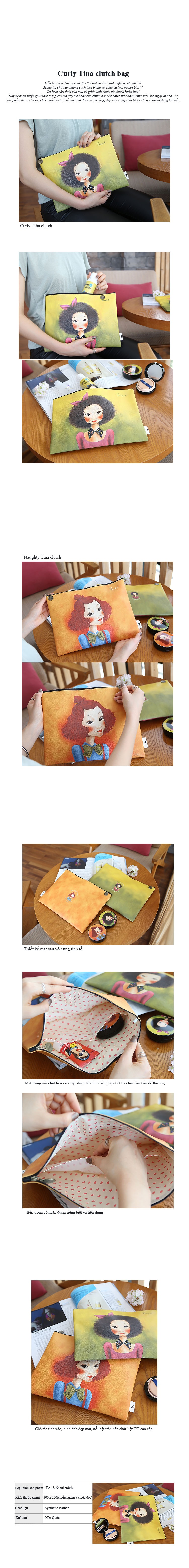 Curly Hair Tina Slim Pouch