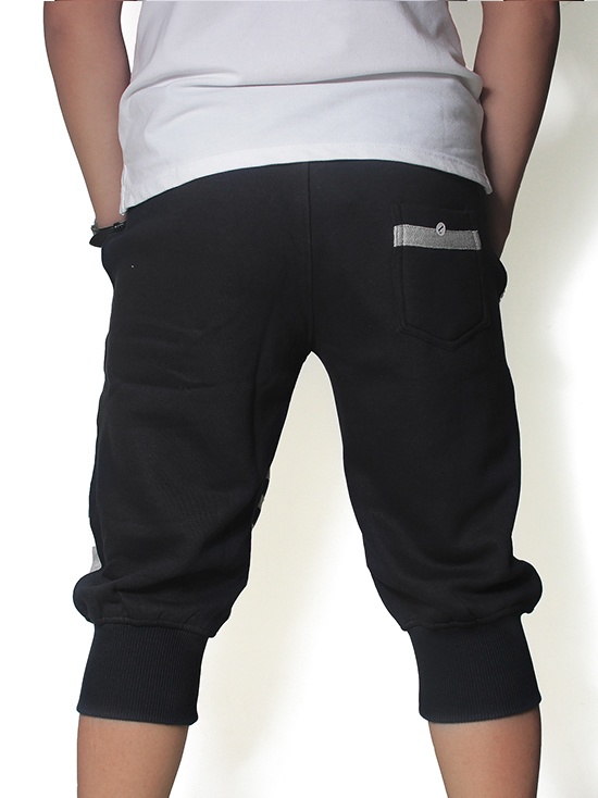 Quần short thun xám đen qs46 - 2