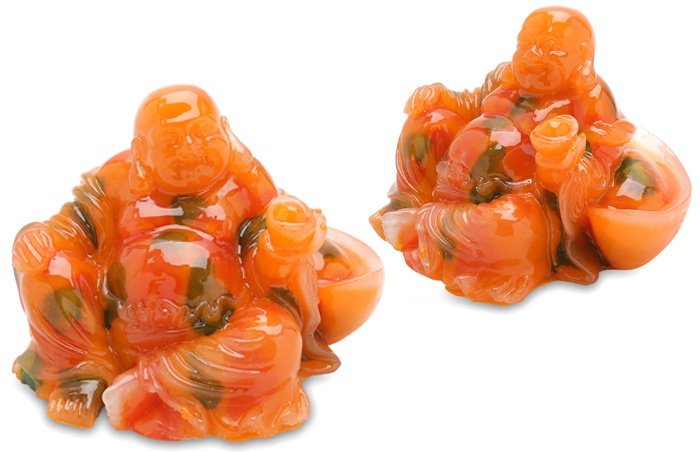 Tượng di lặc bát vàng màu tứ quý 01