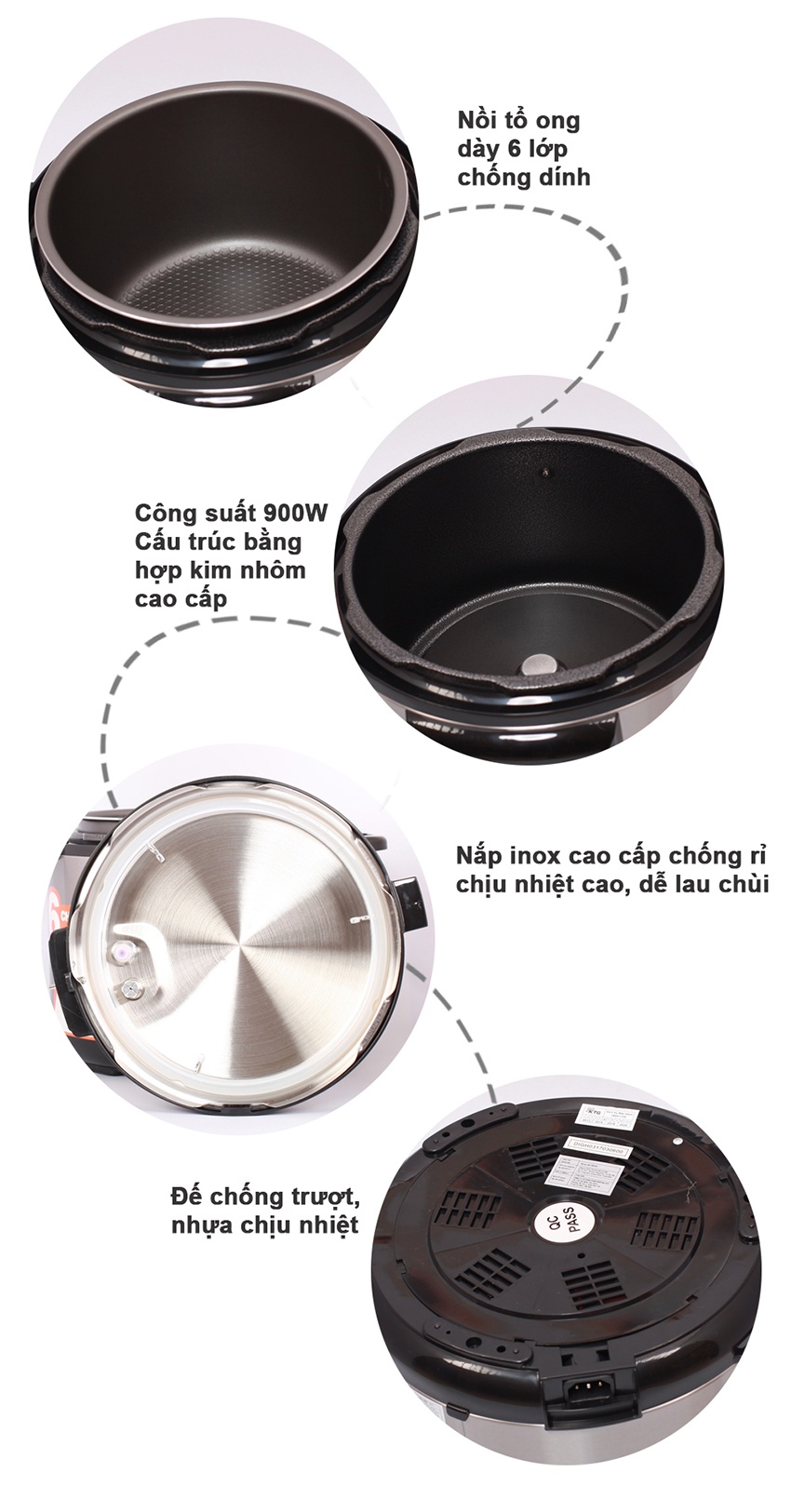 Nồi áp suất Comet CM6150 5L - Đặc điểm sản phẩm