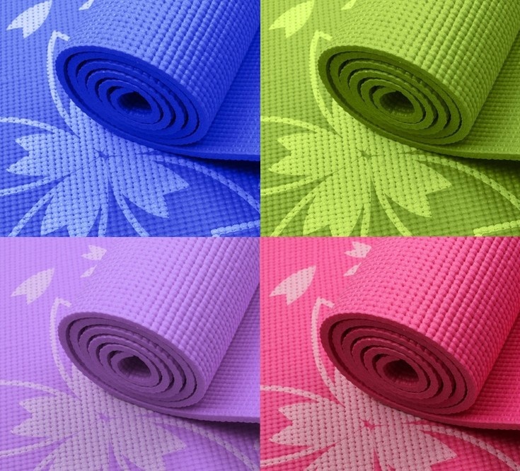 Thảm tập Gym và Yoga cao cấp hoa văn 6mm kèm túi đựng thảm (Xanh dương)” Title=