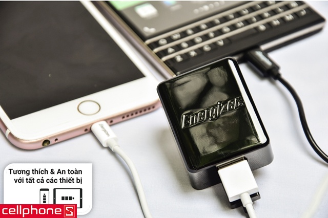 Energizer Hightech Wall Charger 2.4 A 2 USB ACA2BUSHBK3 | CellphoneS.com.vn