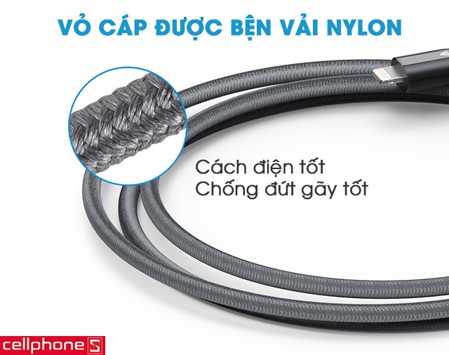 Cáp Anker PowerLine+ Lightning 0.9 m