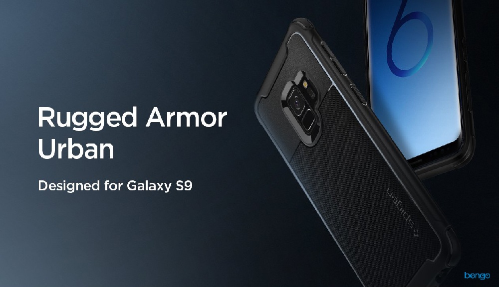 Ốp lưng Samsung Galaxy S9 SPIGEN Rugged Armor Urban - Black