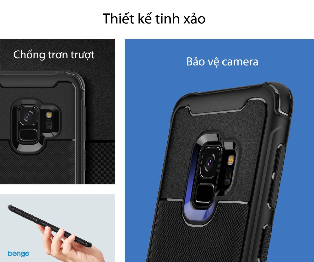 Ốp lưng Samsung Galaxy S9 SPIGEN Rugged Armor Urban - Black