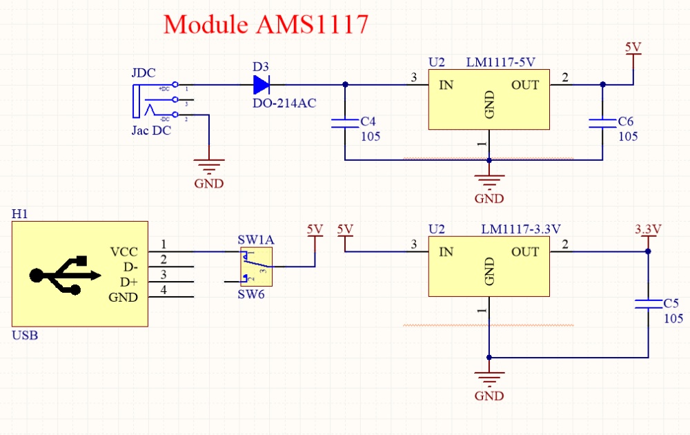 Module Nguồn AMS1117 3V3-5V